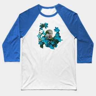 Flowered Parrot Baseball T-Shirt